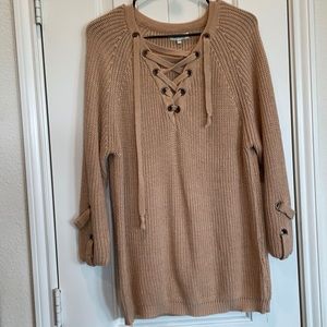 Tan sweater tunic s/m